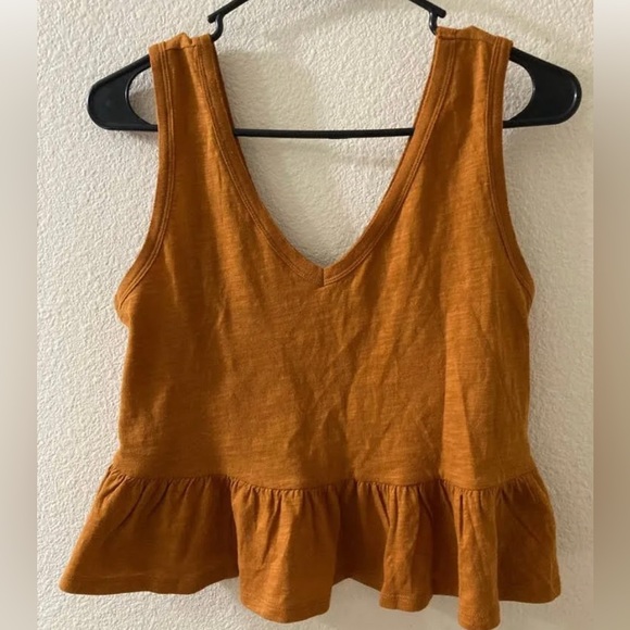 Women's Peplum V-Neck Tank Top - Wild Fable Rust XS - Picture 2 of 3